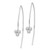Sterling Silver Rhodium-plated 3-CZ Threader Earrings QE14901