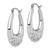 Sterling Silver Rhodium-plated Polished Scalloped Oval Hoop Earrings QE4681