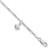 Sterling Silver Polished Shell 9in Plus 1in Ext. Anklet QG3160-9