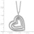 Sterling Silver Rhodium-plated Triple Open CZ Heart w/2 in ext. Necklace QG6086-16