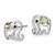 Sterling Silver RH-plated Abalone Elephant Post Earrings QE16506