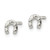 Sterling Silver Polished and Textured Horseshoe Post Earrings QE16508