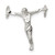 Sterling Silver Polished Mini Jesus Cross Chain Slide QC8347