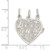 Sterling Silver Best Friends 3-piece break apart Heart Charm QC601