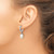 Sterling Silver Rhod-plated CZ 7 to 8mm Rice FWC Pearl Hoop Dangle Earring QE16365