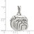 Sterling Silver Antiqued Bulldog Charm QC4124