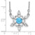 Sterling Silver RH-plated Crystal Snowflake w/2in ext Necklace QG5543-15.5