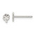 Sterling Silver Polished 4 Leaf Clover Post Earrings QE16570
