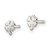 Sterling Silver Polished 4 Leaf Clover Post Earrings QE16570