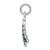 Sterling Silver Rhodium-platedEnamel Christmas Tree Charm QC6064