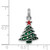 Sterling Silver Rhodium-platedEnamel Christmas Tree Charm QC6064