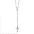 Sterling Silver Rhodium-plated Polished Beaded Rosary 24 inch Necklace QH5351-24