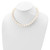 Sterling Silver Rhodium-plated 10-11mm White FW Cultured Pearl Necklace QH4828-18