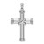 De-Ani Sterling Silver Rhodium-Plated Polished X-Center Latin Cross Pendant QC9969