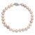 Sterling Silver Rh-plated 6-7mm Purple FW Cultured Pearl Bracelet QH4763-7.25