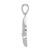 De-Ani Sterling Silver Rhodium-Plated Polished Medium Fleur de Lis Pendant QC9961