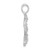 De-Ani Sterling Silver Rhodium-Plated Polished Starfish and Seahorse Pendant QC9841