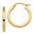 10k 2mm Square Tube Hoop Earrings 10T1078