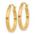 10k 2mm Square Tube Hoop Earrings 10T1078