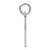 Sterling Silver/Rhodium-plated Elongated Number 26 Charm QES26