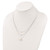 Sterling Silver Rhodium-plated Multi Strand CZ and Glass Pearl Necklace QH5665-18