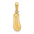10K 3-D Hawaii Flip-Flop Pendant 10D1366