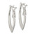 Sterling Silver Tapered Omega Back Hoop Earrings QE3775