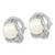 Sterling Silver Rhodium-plated 10-12mm FWC Pearl CZ Necklace/Earring Set QH5192SET