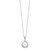 Sterling Silver Rhodium-plated 10-12mm FWC Pearl CZ Necklace/Earring Set QH5192SET