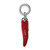 Sterling Silver Rhodium Plated Red Enamel with Green Enamel Accent Pepper Charm QC7049