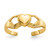 10k Polished Claddagh Toe Ring 10K5109