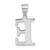 14kw Polished Etched Letter E Initial Pendant YC1437WE