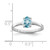 Sterling Silver Rhodium Light Swiss Blue Topaz Ring QDX579-8