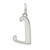 Sterling Silver Polished Glitter Enamel Letter L Initial Charm QC9181L