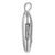 Sterling Silver Rhodium-plated Satin Diamond Wings 24mm Heart Locket QLS1036