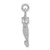 Sterling Silver Rhodium-plated Seahorse Charm QC9591