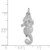 Sterling Silver Rhodium-plated Seahorse Charm QC9591