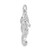 Sterling Silver Rhodium-plated Seahorse Charm QC9591