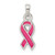 Sterling Silver Polished Pink Enameled Ribbon Pendant QC8568
