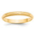 10k Yellow Gold 3mm Milgrain Half Round Wedding Band Size 8 1M030-8
