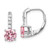 Cheryl M Sterling Silver Rhodium-plated Pink and White Brilliant-cut CZ Leverback Earrings QCM774