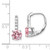 Cheryl M Sterling Silver Rhodium-plated Pink and White Brilliant-cut CZ Leverback Earrings QCM774