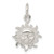 Sterling Silver Polished Face in Sun Pendant QC8572