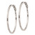 Sterling Silver RH-plated 2x50mm Omega Back Round Hoop Earrings QE8110
