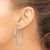 Sterling Silver RH-plated 2x50mm Omega Back Round Hoop Earrings QE8110