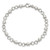 Sterling Silver Polished and Brushed Hearts and Circles Bracelet QG3310-7.5