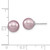 Majestic Sterling Silver Rhodium-plated 8-9mm Purple Imitation Shell Pearl Stud Earrings QMJE8PU