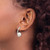 Majestic Sterling Silver Rhodium-plated 8-9mm White Imitation Shell Pearl CZ J-Hoop Post Earrings QMJE807W