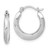 Sterling Silver Rhodium Plated Hollow Hoop Earrings QE8384