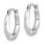 Sterling Silver Rhodium Plated Hollow Hoop Earrings QE8384